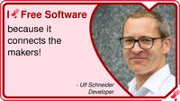 I love free software because it connects the makers!