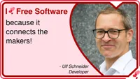 I love free software because it connects the makers!