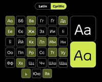 The alternates of Fixel for the cyrillic charset