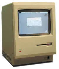 The first Macintosh computer model from 1984