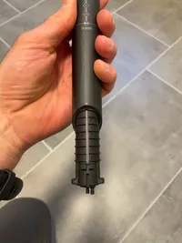 The battery inserted into the seat post