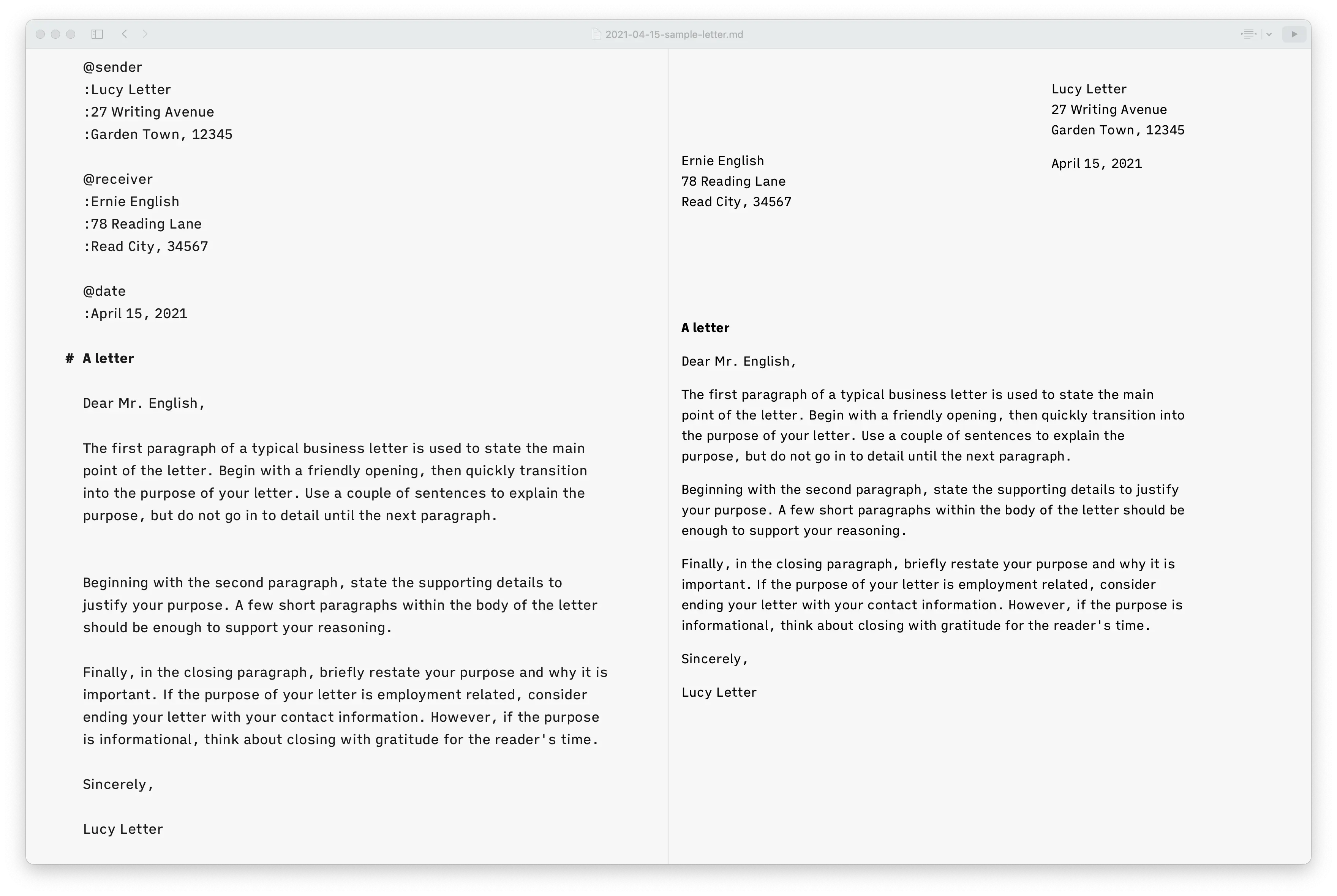 Letter
