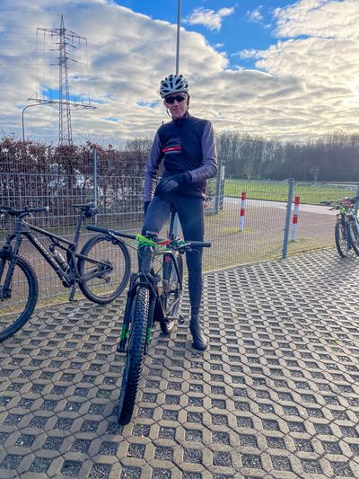 My cycling mate Martin on his hardtail Mountain Bike