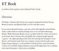A sample text set with ET Book typeface